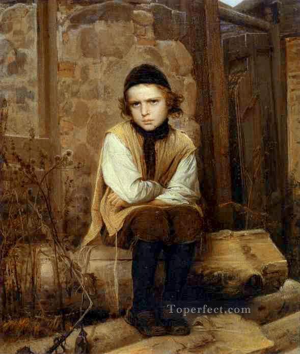 Insulted Jewish Boy Democratic Ivan Kramskoi Jewish Oil Paintings